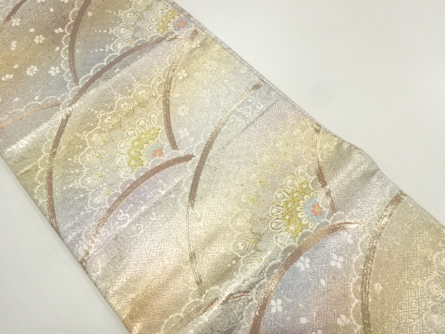 JAPANESE FUKURO OBI / SAGANISHIKI / WOVEN ABSTRACT SEIGAIHA